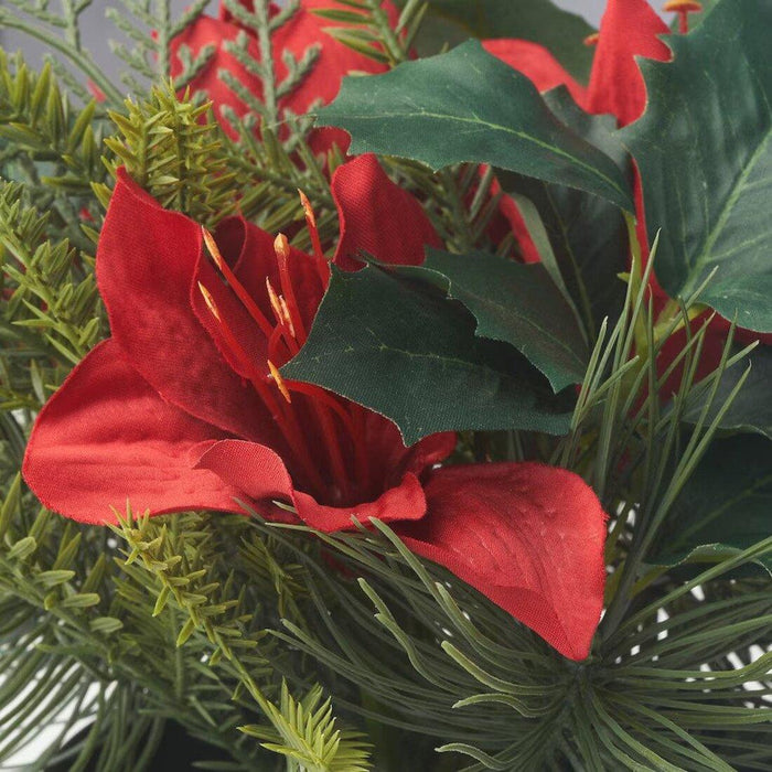 IKEA CHIAFRÖN Plant pot, in/outdoor light grey-beige12 cm with  VINTERFINT Artificial potted plant, 12 cm