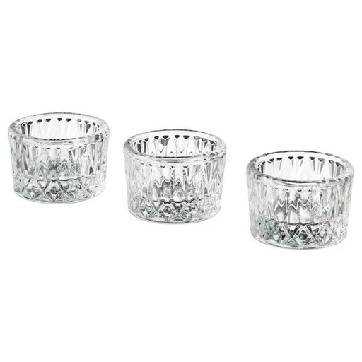 Clear glass tealight holder, 4 cm (1 ½ ") - IKEA-70542179