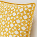 Close-up of IKEA GOKVÄLLÅ cushion cover fabric showing soft cotton texture and yellow/white stripes 40596121