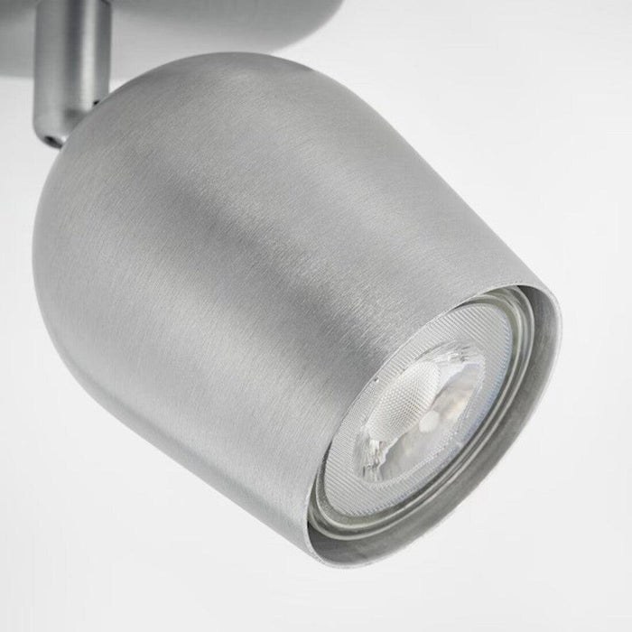 IKEA RÖKFRI Ceiling spotlight with 3 spots, aluminium-colour with Ceiling spotlight with 1 spot, aluminium-colour