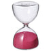 An image of IKEA EFTERTÄNKA Decorative hourglass, clear glass/bright pink, 10 cm (4 ") - Home decor accent