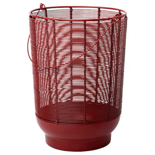 IKEA's decorative red lantern for 12x9 inch block candles, measuring 30x23 cm-30568802