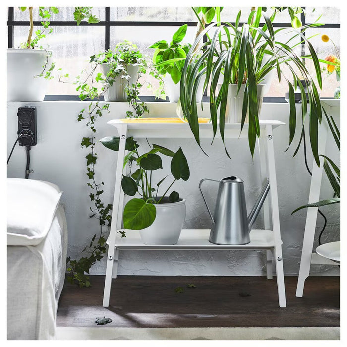 White IKEA ALPVIDE plant stand – 63 cm (24 ¾”) – modern indoor plant holder 30546259