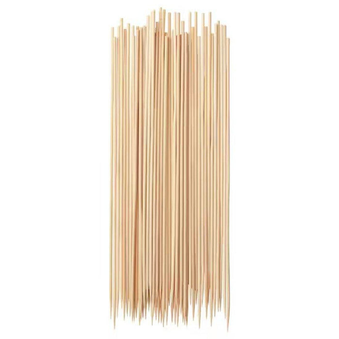 Bamboo skewers on a white background