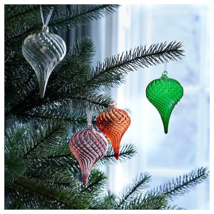 Create a merry atmosphere with IKEA VINTERFINT: Glass bauble, 6 cm (2 ¼ inches)- 00560789