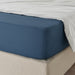 A close look at the luxurious dark blue fitted sheet by IKEA ULLVIDE.  90342725