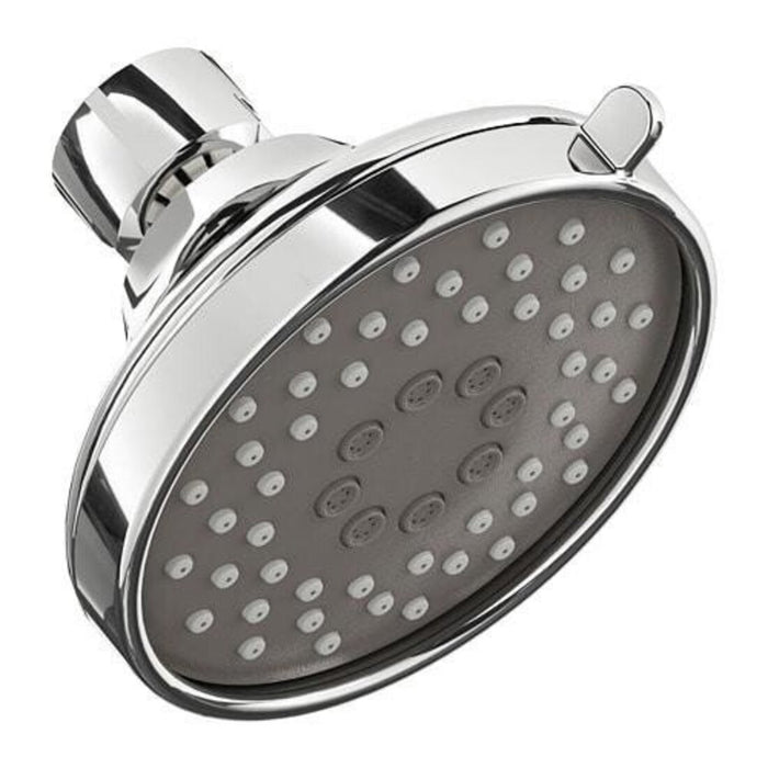 A close-up of the 3-spray shower head, displaying its polished chrome finish and ergonomic design 30446269