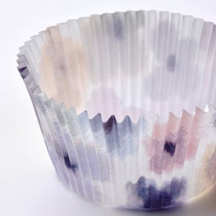 IKEA Place mat, patterned flower/multicolour, 40x30 cm with Baking cup, patterned/flower multicolour