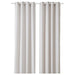 A pair of white and orange curtains from IKEA  00532305