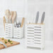 Space-saving knife holder: Bamboo with white details, 23 cm-50497719