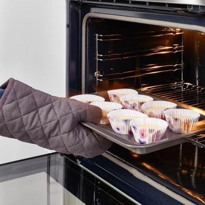 IKEA Place mat, patterned flower/multicolour, 40x30 cm with Baking cup, patterned/flower multicolour