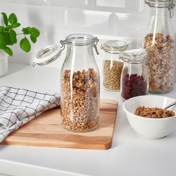 Functional glass jar with lid - Great for home storage  80541363