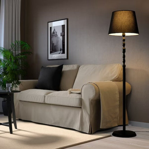 Contemporary IKEA KINNAHULT Floor Lamp with black ash and black finish, standing at 150 cm-60488408