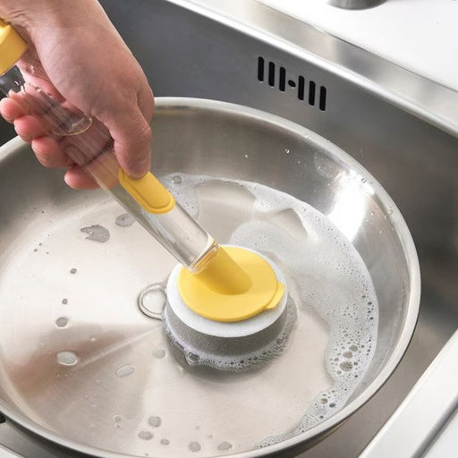Image demonstrating the effectiveness of the IKEA dish sponge for effortlessly cleaning dishes.