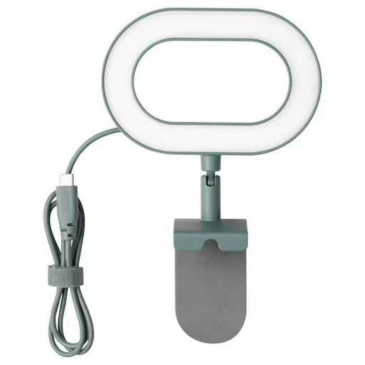IKEA Dimmable LED Ring Lamp in Turquoise - Front View 30542157