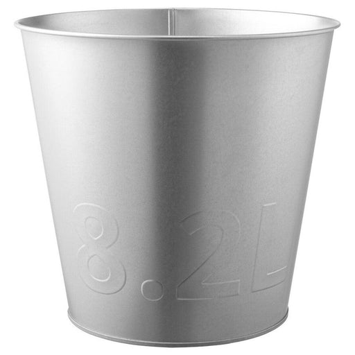 IKEA ÅKERBÄR galvanized plant pot, 24 cm (9 ½"), designed for indoor and outdoor use, featuring a durable and modern steel finish for large plants. 30497701