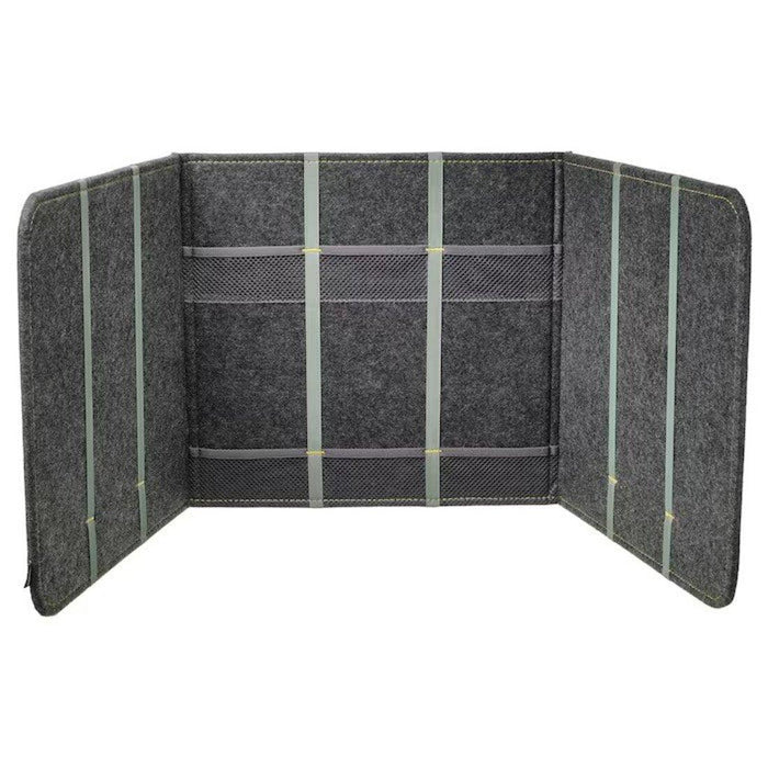 IKEA Desk Organizer Set, Grey Felt Privacy Panel with Pockets, White Mesh Pen Holder, Scissors and headset stand ( white )
