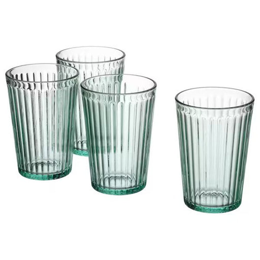  IKEA VARDAGEN Glass in Light Turquoise, 10 oz capacity. Perfect for water, wine, and more. Adds elegance to your table setting