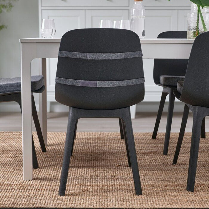 An IKEA grey lumbar cushion, perfect for enhancing comfort in office chairs  30565323