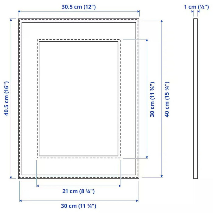 Measurements of IKEA Frame, 30x40 cm  40314305