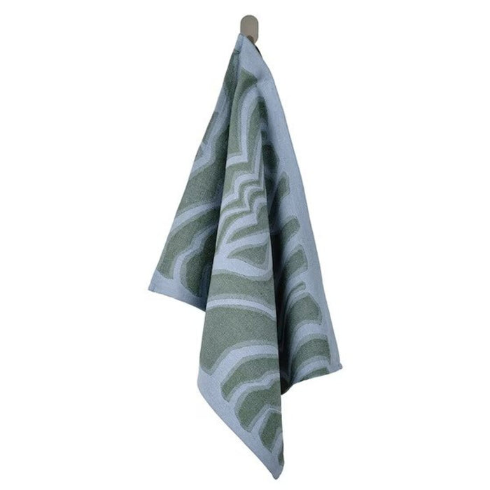 IKEA BASTUA Bench Towel in Blue/Green: Conveniently sized at 45x60 cm (18x24") for comfortable use"-80544719