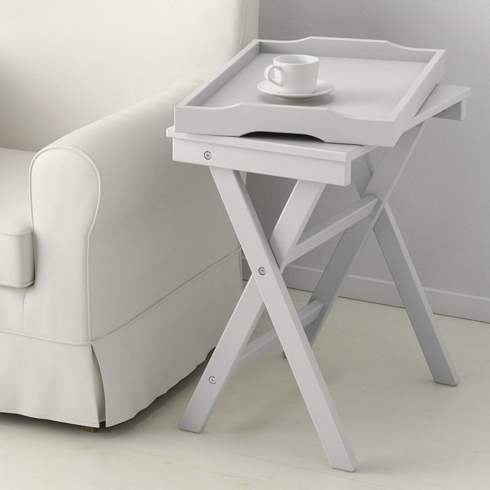 Space-saving grey tray table for small spaces  80353069