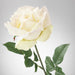 IKEA Lifelike artificial white roses in a clear glass vase, perfect for indoor decor-50335699