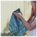 IKEA BASTUA Bench Towel in Blue/Green: Conveniently sized at 45x60 cm (18x24") for comfortable use-80544719