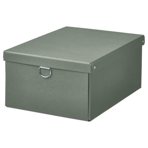 Digital Shoppy IKEA Compact Grey-Green Storage Box with Lid by IKEA - 25x35x15 cm - Perfect for decluttering.
