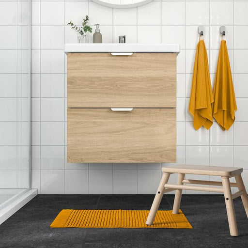Soft and Cozy Golden-Yellow Bathroom Mat by IKEA ALSTERN