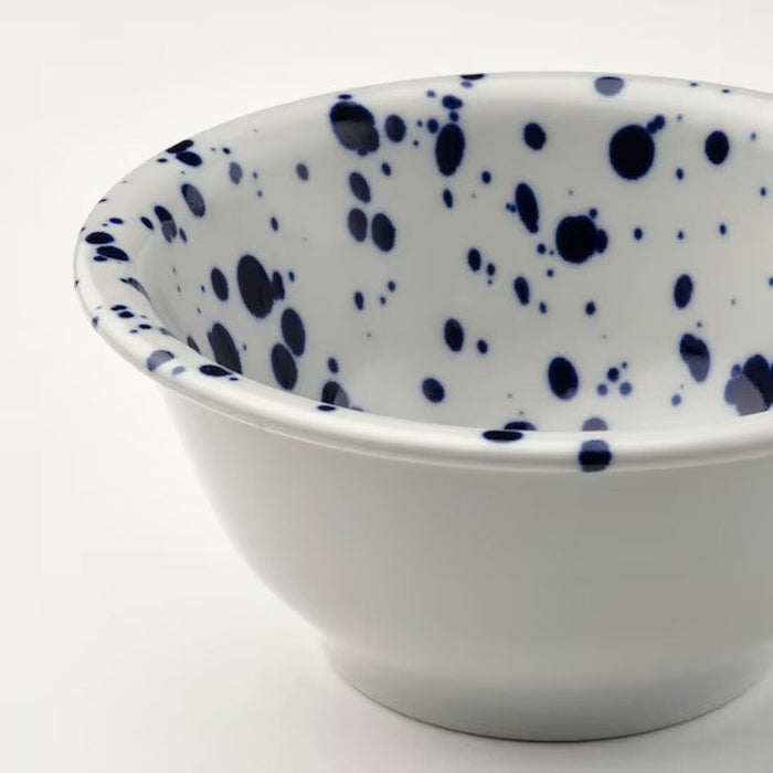 Closeup image of IKEA SILVERSIDA Bowl, patterned/blue, 14 cm (5 ½ ")