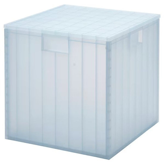 IKEA PANSARTAX Storage box with lid, transparent grey-blue, 33x33x33 cm (13x13x13 ")