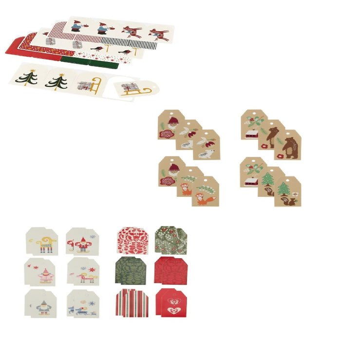 IKEA VINTERFINT Gift tags set , Santa Claus pattern (72 Pack)