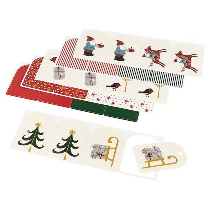 IKEA VINTERFINT Gift tags set , Santa Claus pattern (72 Pack)