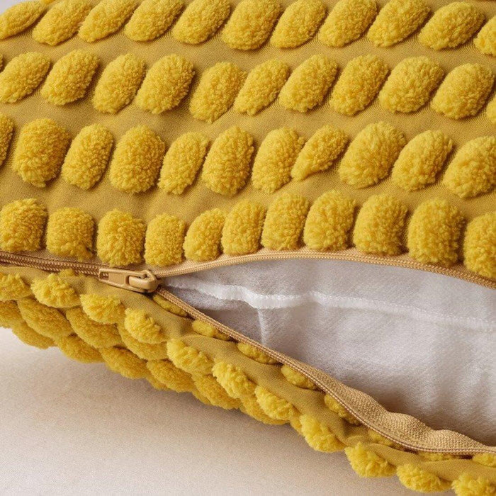 Ikea FIALISA Cushion pad, White, 50x50 cm with Cushion Cover, Yellow, 50x50 cm