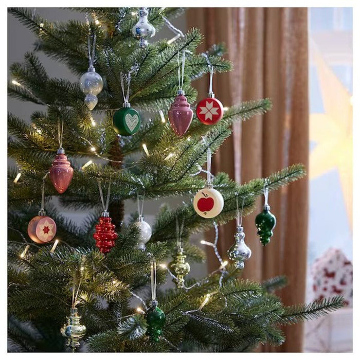 IKEA VINTERFINT Decoration Baubles: A group of red and gold ornaments.