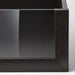 A space-saving black-brown drawer with a glass front, suitable for small apartments.