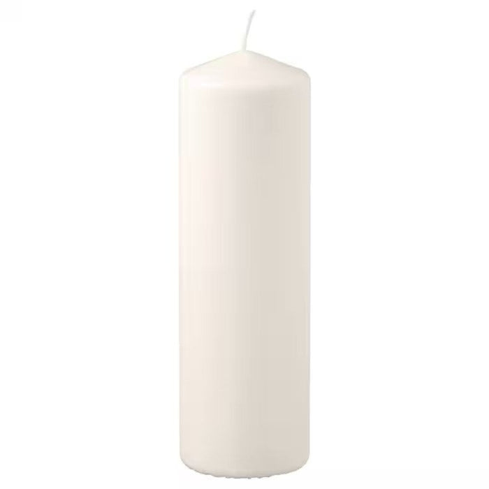 Image of   Affordable and versatile unscented pillar candle with a 23 cm (9 inches) height in a natural color 30528420