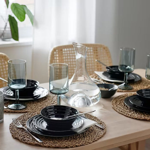 Sleek black dinner plate for your dining table
