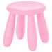 IKEA MAMMUT Children's stool, in/outdoor/pink 90581985