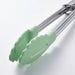 A close-up image of the stainless steel tongs' green silicone grip, adding a pop of color to your kitchen tools 20551982