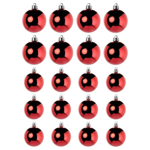 A group of VINTERFINT red baubles, set of 20, creating a festive and coordinated holiday display-80553426