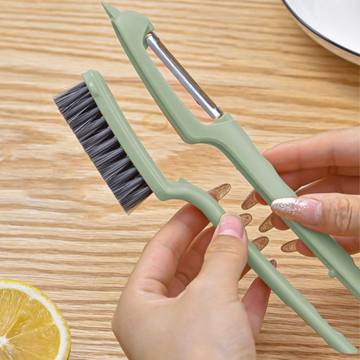 Digital Shoppy Kitchen Fruit Peeler with Cleaning Brush – Green