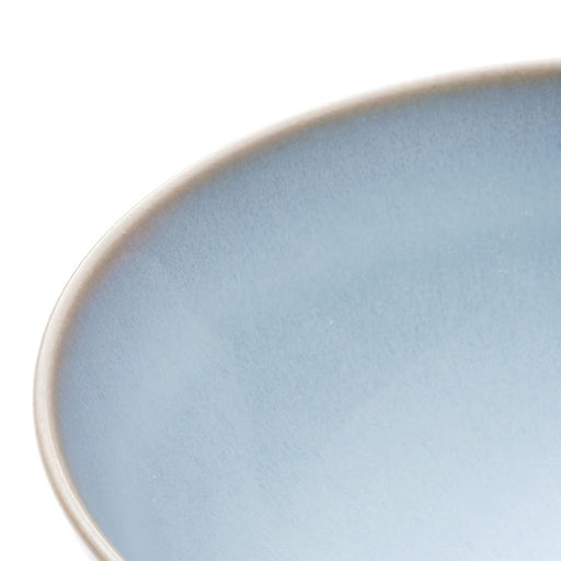 IKEA FÄRGKLAR light blue stoneware bowl smooth glossy finish close-up