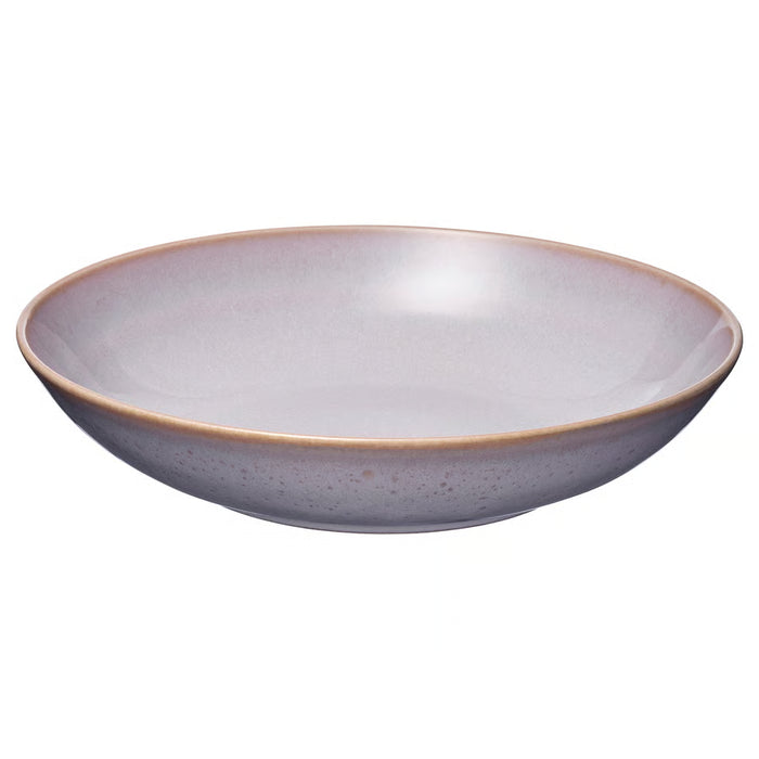 IKEA FÄRGKLAR deep plate light pink stoneware 23cm wide shallow bowl with reactive glaze finish #50600434