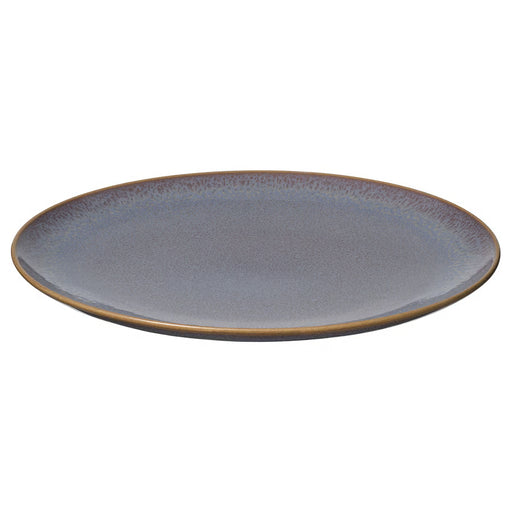 IKEA FÄRGKLAR round stoneware dinner plate in lilac, 26cm, front view #00600417
