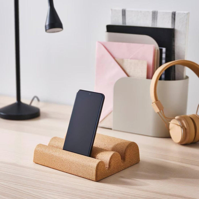 IKEA FAGNING stylish cork holder displaying a mobile device 00554142
