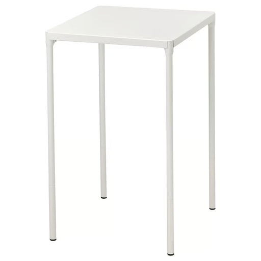  IKEA FEJAN outdoor table white square top powder-coated steel legs front view #20487217