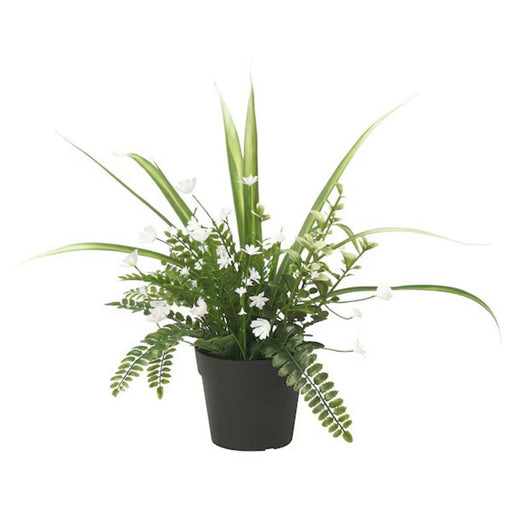"FEJKA Artificial Potted Plant: lifelike green foliage in a stylish pot"