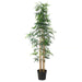 IKEA FEJKA artificial bamboo potted plant in grey concrete pot, full view #20568893